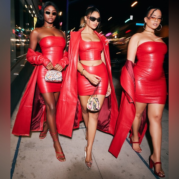 Naked Wardrobe The Croc Mini Dress - Picture 11 of 14